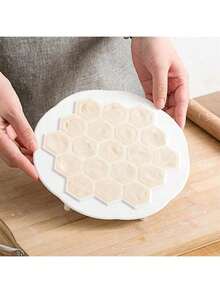 2 Pieces Set: Dumpling Mould + Filling Poking Stick, Dumpling Mold, 19-Hole Plastic Dumpling Mold, Dumpling Dough Mold, Small Dumpling Mold, Round Dumpling Mold, Kitchen Utensils Pcs - White - View 8