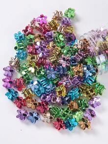 50pcs/Set Random Color Hair Clips For Girls, Simple Side Bangs Clips, Cute Teenage Non-Damaging Small Hair Claws, Versatile For Daily Use And Back To School - Multicolor - View 4