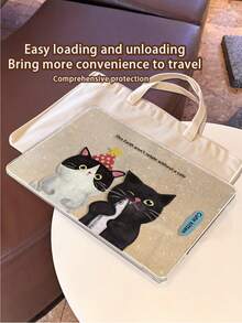 1 Piece, Cartoon Cat Pattern | Shiny Transparent Acrylic Ultra-Thin Laptop Case | Compatible With Air13 2025/Pro16 M3 M2 | Combines Fingerprint Resistance, Shock Resistance, And Heat Dissipation | An Essential Protective Case For Office And Study Use. - Multicolor - View 6