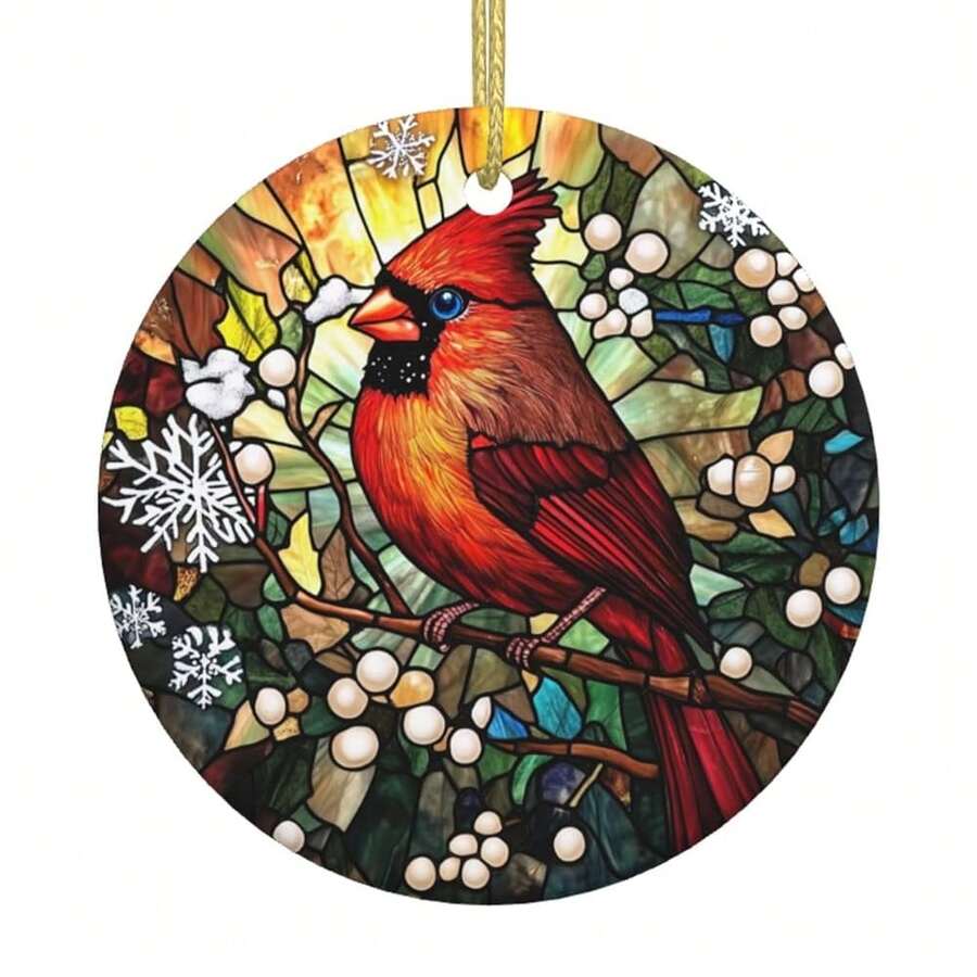 Bird Ceramic Christmas Hanging Ornament For Xmas Tree Wedding Holiday Party Home Decor Christmas - 聖誕鳥 - 查看 1
