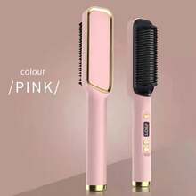 2-In-1 Curling Hair Straightener Brush, Multi-Function Straightening Comb, Anti-Scald Styling Tool - Multicolor - View 13