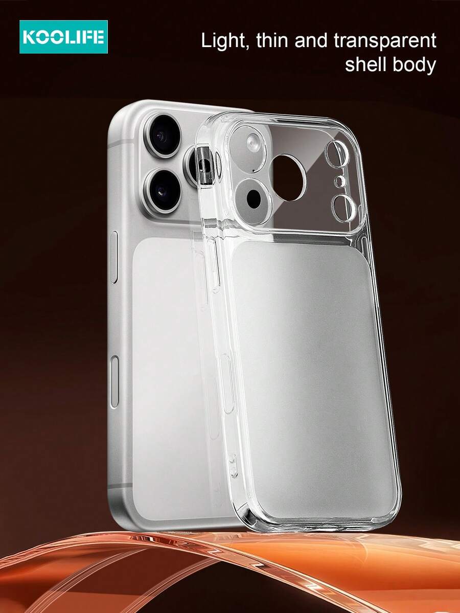 Koolife 1件装 17 Pro Max 手机壳，新款大窗口半透明手机保护套，高品质超薄透明磨砂表面，精准开孔，防指纹，适用于 17 Pro Max/17/17 Pro/16/16 Pro/16 Pro Max - 透白色 - 查看 1