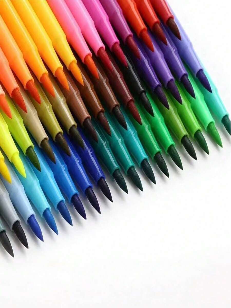 Canetas Marcadoras Laváveis Em 12/18/24 Cores Para Desenho, Marcação, Coloração E Esboço Em Madeira, Vidro, Cerâmica, Papelão, Papel, E Diversas Superfícies. - Multicolorido - Ver 1