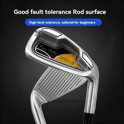 Peter Allis XC-3 Iron, Men's Professional Carbon Shaft Single Club, Silver Cavity Back Design, Stable Trajectory