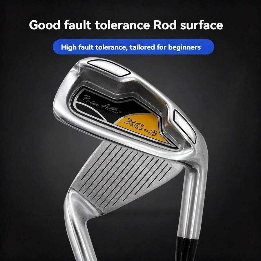 Peter Allis XC-3 Iron, Men's Professional Carbon Shaft Single Club, Silver Cavity Back Design, Stable Trajectory - Silver - View 1