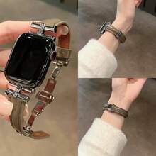 1 Pc Soft Leather Loop Compatible With Apple Watch Band For Women Sport 38mm 40mm 41mm 42mm 44mm 45mm 46mm 49mm , Strap Compatible With Apple Watch Series 10/9/8/7/6/5/4/3/2/1 SE Ultra