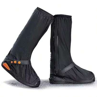 Cubrezapatos Impermeable, Cubierta del Zapato con Bandas Reflectantes para Hombres Mujeres, Protector de Zapatos Reutilizable para Motocicleta y Ciclismo
