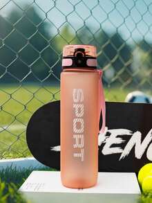 1pc 32oz/1000ml Frosted Portable Sports Water Bottle, Woven Handle Strap, Large Capacity, Durable, Suitable For Gym, Outdoor, Travel, Great Gift For Holidays And Birthdays - Multicolor - View 13