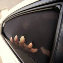 汽车侧窗网状遮阳帘，保护隐私，防蚊虫，户外单面高弹防蚊网窗帘，汽车遮阳帘，防紫外线通风汽车窗户蚊帐 - A - 查看 1