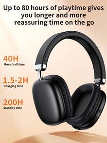 Tagry Wireless Bluetooth Headphones With Microphone, Foldable & Portable, HiFi Stereo Sound, Memory Foam Earcups - 黑色 - 查看 9