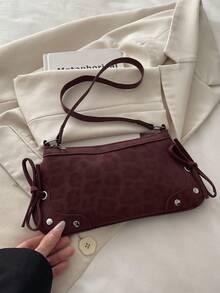 Wholesale Cross-Border Fashion Patchwork Baguette Bag, Women's 2026 Summer New Leopard Print Shoulder Bag, Casual Versatile Underarm Bag - Multicolor - View 3