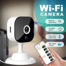 1pc WiFi Smart Home Security Camera 1080P HD With Voice Intercom, Night Vision - USB Powered Indoor/Outdoor Surveillance System, Motion Alert System & Remote Mobile Viewing | Sleek White Compact Camera - White - View 2