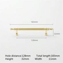 1个铝合金黑色/铜色/拉丝银/镍色橱柜/抽屉旋钮，衣柜门拉手，家具五金件 - 彩色 - 查看 18