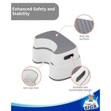 CYPNMR.SIGA - Taburete de Inodoro en Cuclillas 2 Escalones para Adultos Niños Antideslizante Resistente para Baño Taburete de Inodoro Portátil para BañoFashion - 227511367 - Ver 6