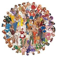 100pcs Pop Art Girl Stickers, Waterproof Stickers For Scrapbooking, Phone Cases, Notebooks, Laptops, DIY Crafts, Back To School Supplies, Gifts - Multicolor - View 4