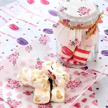 50pcs/Pack Wax Paper, Burger & Sandwich Wrapping Paper, Suitable For Baking, Snacks, Takeout Packaging - Multicolor - View 1