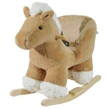 JCH-BAMBINETO Mecedora de Peluche/Montable para Bebés y Niños de 0 a 4 años Caballo