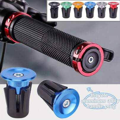 2pcs Bicycle Handlebar Grips - Ergonomic Design, Suitable For Mountain/Road Bikes - Durable & Lightweight Handlebar Plugs, Textured Surface