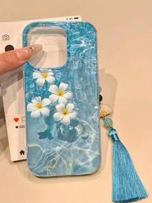 Floral Wavy Painting High-End Fashion With Chinese Style Pendant, Suitable Compatible With Iphone 17/17 Pro/17 Pro Max, 16/16 Pro Max, 15/15 Pro Max, Apple P13, P14, P11, P12, XS, XR, 7/8, P, 7G, ES2, A14, A15, S23U, A50, A12, A32, A52, A72, A51, A21S, A13, A14, S22 Ultra, S23, A33, A53, S20 FE Phone Case And Protective Cover