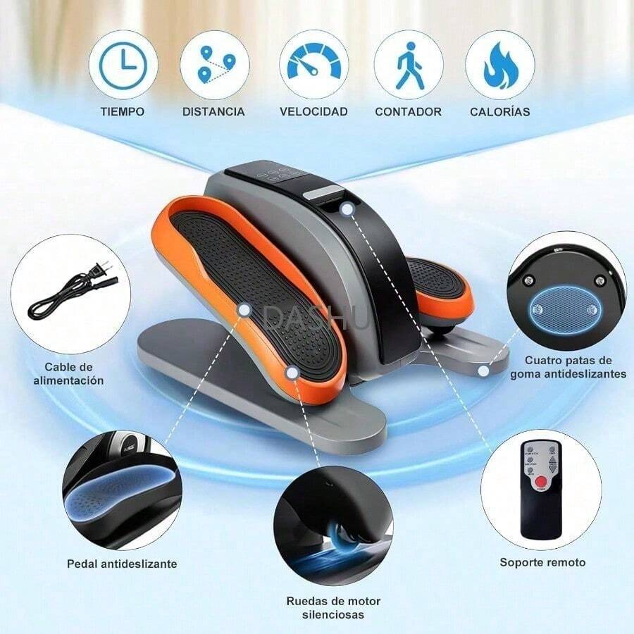 Ejercitador de Piernas Silencioso, Elíptica Eléctrica con Control Remoto, Rehabilitación y Entrenamiento Muscular - por defecto - Ver 1