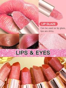 USHAS珠光唇膏，12种颜色可选，持久防水，不沾杯，珠光闪亮唇膏，打造光泽透亮双唇，适合所有肤色 - #12 - 查看 5