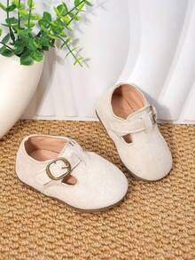 Toddler Kids Shoes, British Style Girls Leather Shoes, New Spring/Autumn Boys & Girls Soft Bottom Shoes, Baby Moccasins - Beige - View 6