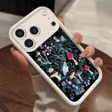 Mushroom For  Moto E40 32 30 22 13 DGE60 50 PRO G85 84 75 55 54 53 45 35 34   32 30 24 23 22 20 15 14 13 10 FUSION Vivo Y100 78 78M 78T1 77T 36 30 E PR0   LITE 28E 28 27 S 27 18 17 11 Thickened Shockproof, Premium Silicone, Trendy   Creative Soft Shell - Hongo blanco antiguo CAFJEY - Ver 4