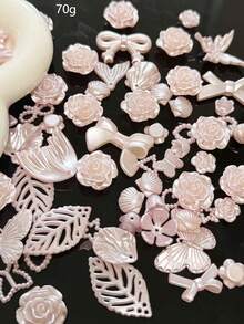 树脂混合玫瑰蝴蝶爱心月亮造型，DIY奶油凝胶手机壳材料包配件树脂配件批发，本产品可用于各种DIY手工场景，例如手机壳、发夹、相框等。也可用于DIY手工设计装饰配件，例如头饰、服装、晚礼服、鞋帽、婚礼、圣诞节、手工艺品等。 - 彩色 - 查看 16