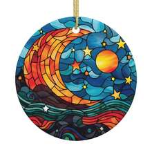 Stars Ceramic Christmas Hanging Ornament For Xmas Tree Wedding Holiday Party Home Decor - 星月 - 查看 1