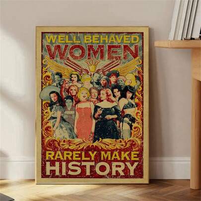 1pc Vintage Style Decorative Wall Art, Suitable For Home Wall Decoration In Living Rooms, Bedrooms, Etc., And Also For Decoration In Bars, Cafes, And Other Spaces. Frameless.