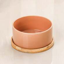 大型宠物碗，陶瓷狗/猫碗，带木质底座，防溢水碗，适用于猫狗，不刺激胡须，可放入洗碗机清洗 - 980ml - 查看 23