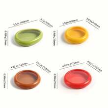 4pcs Vegetable & Fruit Preservation Covers, Transparent Food Wrap Lids, Refrigerator & Freezer Airtight Sealing Covers - Multicolor - View 3