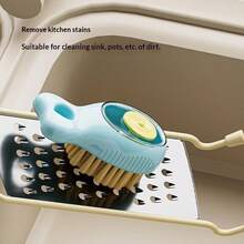 Automatic Liquid Cleaning Brush For Kitchen, Perfect For Cleaning Bowls, Dishes, Pots, Pans And Sinks. Won't Damage Kitchenware, Suitable For Home And Restaurant Use.