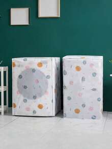 1-Piece Dust And Moisture Proof Washing Machine Cover For Household Drum Washing Machines - Multicolor - View 2