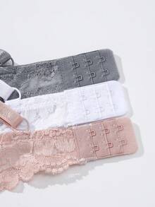 Hersunei Peach Girl 三件套多色性感蕾丝舒适钢圈聚拢文胸，女士款 - 彩色 - 查看 5