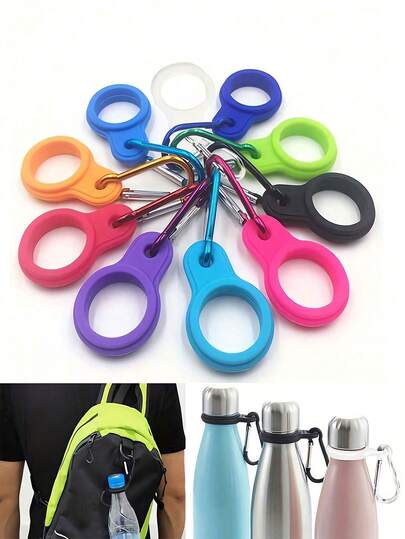 便携式水壶扣户外运动水壶架夹水壶登山扣带橡胶扣钩方便男女户外攀岩露营徒步背包附件配件运动必备