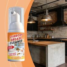 jakehoe 1瓶100毫升神奇厨房泡泡清洁剂，丰富泡沫除油喷雾，适用于空气炸锅、烤箱、微波炉和抽油烟机，去除烧焦的油脂，免冲洗清洁泡沫，家用清洁小工具