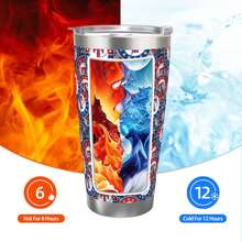 304 Stainless Steel Double Silver Edge Vacuum Insulated Drum 340g - Reusable Travel Cup With Stainless Steel Straw - This Is A Stainless Steel Water Cup About The Texas Baseball Rangers  Theme - Leak Proof, Sweat Proof, Can Maintain Hot And Cold Temperatures For Hours, Frees Of Bisphenol A, Suitable For Car Cup Holders, Very Suitable For Match Days, Sports Events, Commuting, Office Rest And Outdoor Activities, Durable Double Wall Structure Fashionable Fan Gift - Silver - View 5