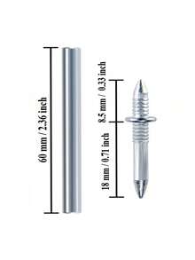 100pcs Baseboard Cabinet Invisible Nails - Double-Headed, Invisible, Rust-Proof Carbon Steel Screws With 1% Bi-Directional Rings For Wood Veneer And Electroplating Fixation - Silver - View 8