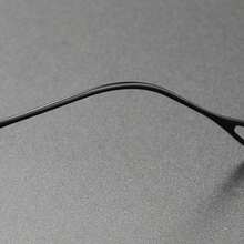 Lightweight Pure Titanium Polygonal Eyeglasses Frame, Women, Solid Color, Fashion All Season - Black - View 5