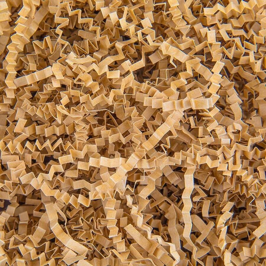 Crinkle Cut Paper Shred PacFKing Grass Cushion Paper Streamer For Christmas Wedding Birthday Bridesmaid Engagement Craft Gift Boxes Bags Basket Filler Decoration 4.5oz Brown - 棕色的 - 查看 1