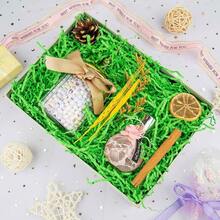 Crinkle Cut Paper Grass Cushion Paper Streamer For Christmas Wedding Birthday Bridesmaid Engagement Craft Gift Boxes Bags Filler Decoration 4.5oz Green - Green - 查看 4