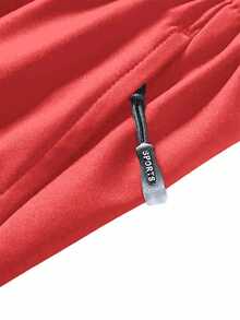 男士反丟失拉鍊口袋束口鬆緊腰3/4運動短褲，具有獨特特色