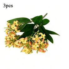 仿真百里香枝条、丁香、桂花、人造绿叶、人造绿茎、婚礼摄影道具、桂花插花、花园家居装饰、春季 - 彩色 - 查看 15