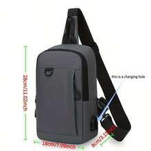 Fashionable Men's Sling Bag, Chest Bag, Shoulder Bag, Multi-Layer Storage, Adjustable Left/Right, Key Hook Accessory, Suitable For Business Commute, Vacation Travel, Hiking, Cycling, Outdoor Sports Or Street, Holiday Gift - Multicolor - View 11