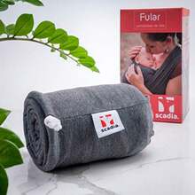 JCH-Fular Para Bebé Elástico Rebozo Para Bebés y Recién Nacidos De 0 a 36 Meses Diseño Ergonómico Ideal Para Porteo - Gris - Ver 3