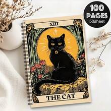 Sổ tay xoắn ốc màu đen huyền bí 100 trang, bìa cứng mờ chất lượng cao, thích hợp làm quà tặng cho bạn bè hoặc người thân yêu thích chủ nghĩa thần bí, để ghi chép giải thích bài Tarot, suy ngẫm tâm linh và lập kế hoạch. - A5 - Xem 9