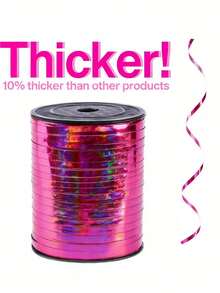 1 cuộn ruy băng xoắn màu bạc dài 500 yard, óng ánh, gợn sóng, thích hợp cho đồ thủ công, gói quà, dây bóng bay, phụ kiện tóc, trang trí hoa, quà Giáng sinh, năm mới, quà sinh nhật. - Nhiều màu - Xem 1