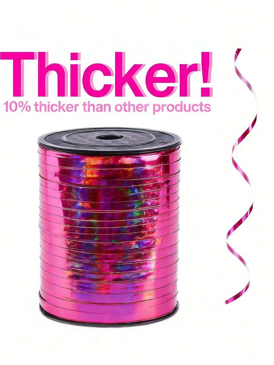 1 cuộn ruy băng xoắn màu bạc dài 500 yard, óng ánh, gợn sóng, thích hợp cho đồ thủ công, gói quà, dây bóng bay, phụ kiện tóc, trang trí hoa, quà Giáng sinh, năm mới, quà sinh nhật. - Nhiều màu - Xem 1