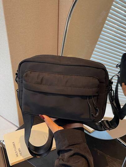 Bolso bandolera de unicolor para hombres, adecuado para el uso diario, viajes, compras, paseos